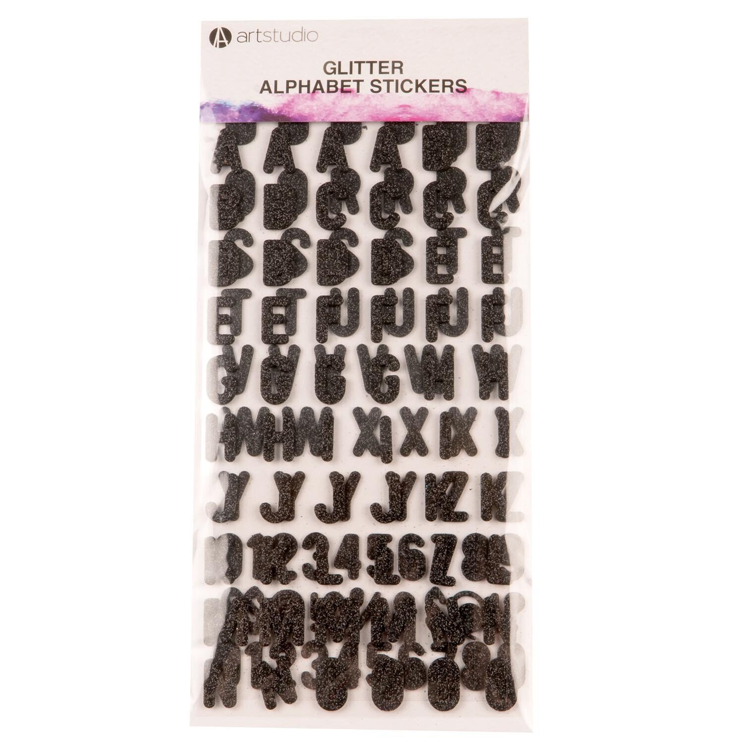 Art Studio Glitter Alphabet Stickers Image 1