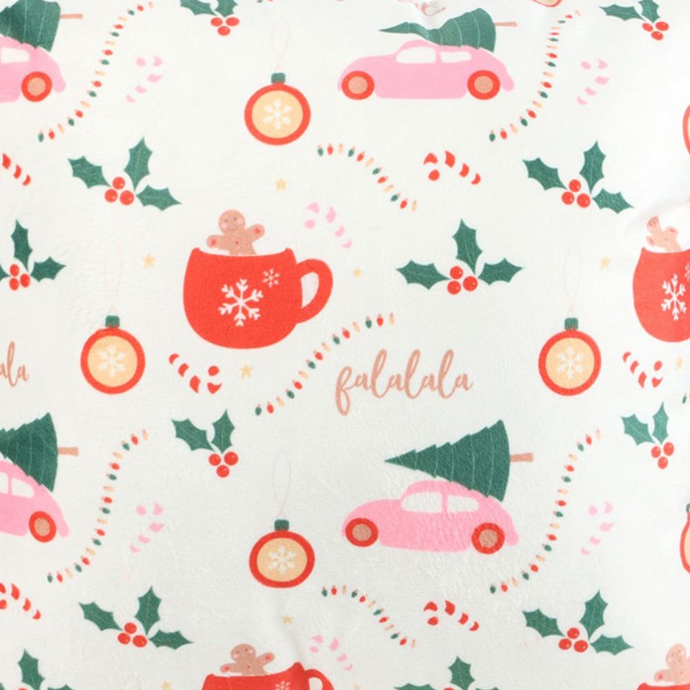 Something Different Multicolour Sugarplum Fun Square Filled Christmas Cushion 37 x 37cm Image 3