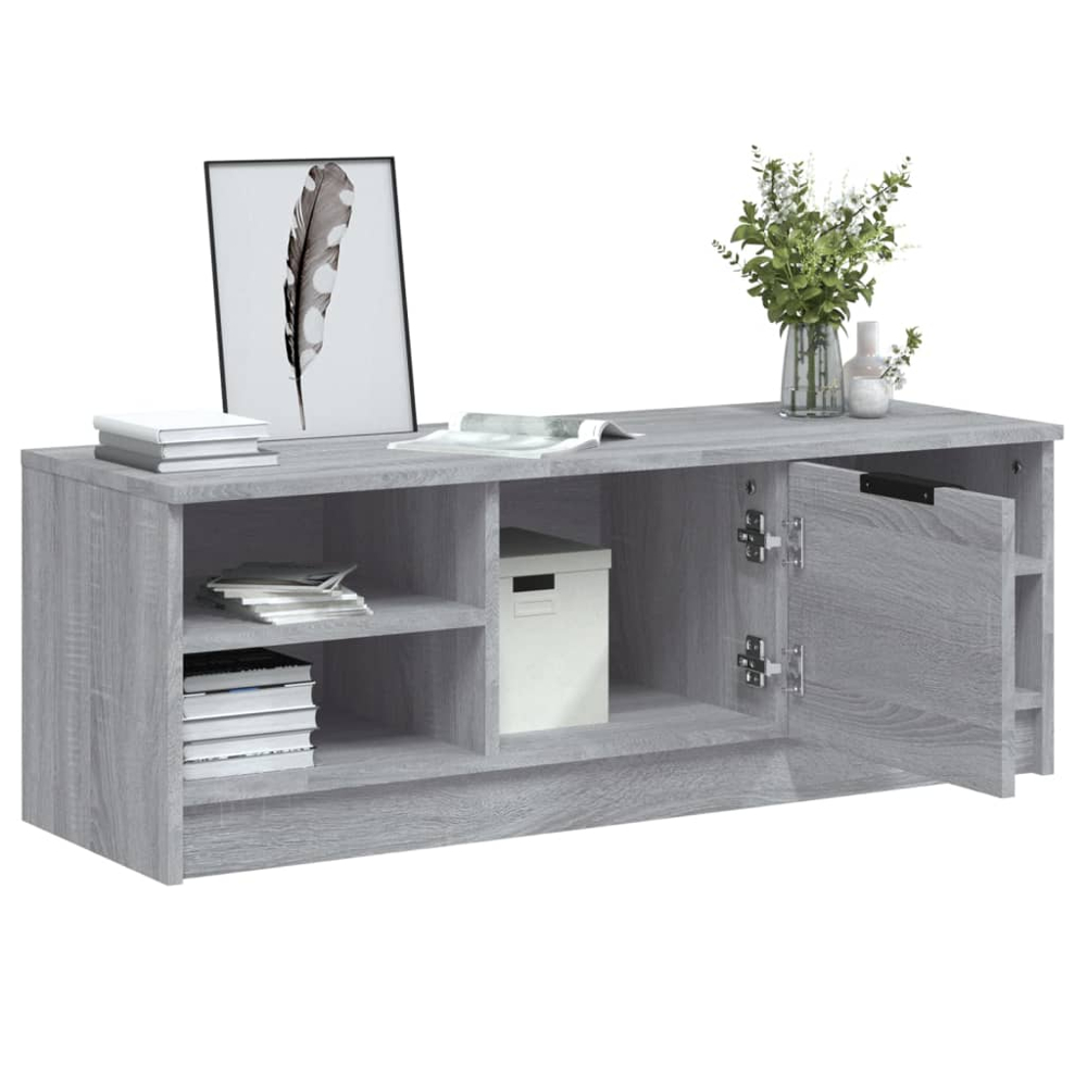vidaXL Single Door 4 Shelf Grey Sonoma TV Cabinet Image 5