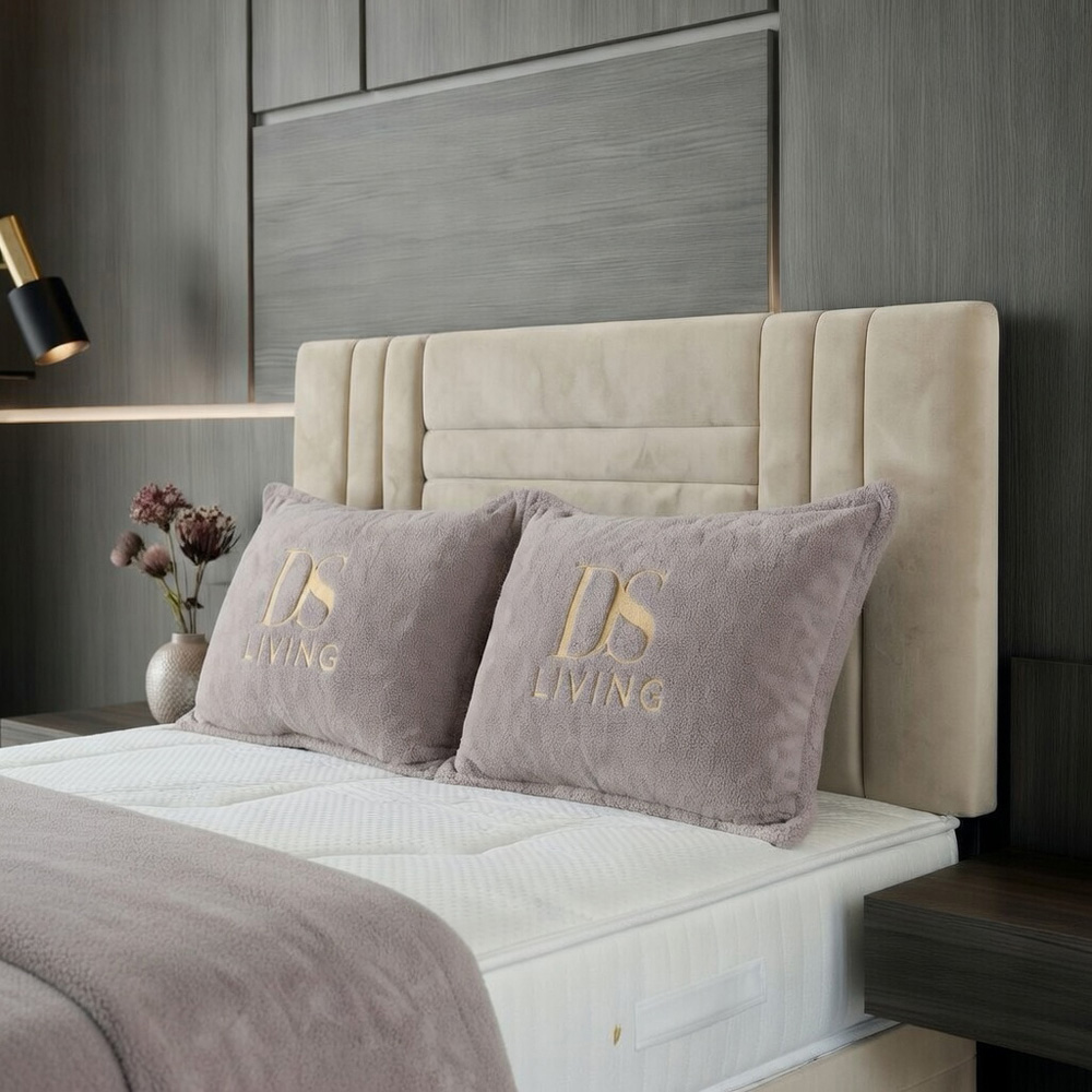 DS Living Orion Double Cream Plush Ottoman Bed Image 3