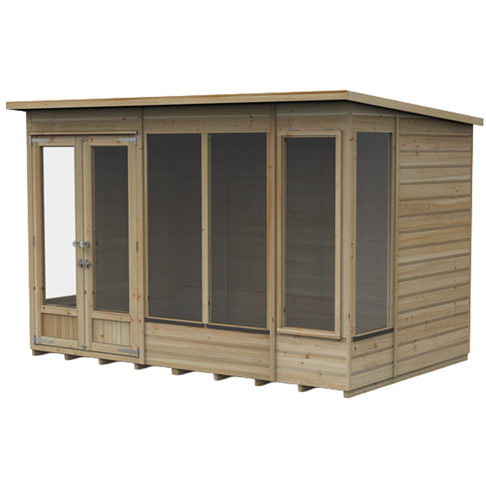 Forest Garden Beckwood 10 x 6ft 2 Opening Apex Summerhouse Image 1