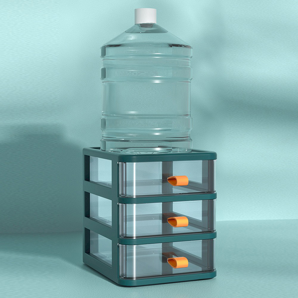 Living and Home 3 Drawer Multipurpose Transparent Makeup Storage Organiser Image 4