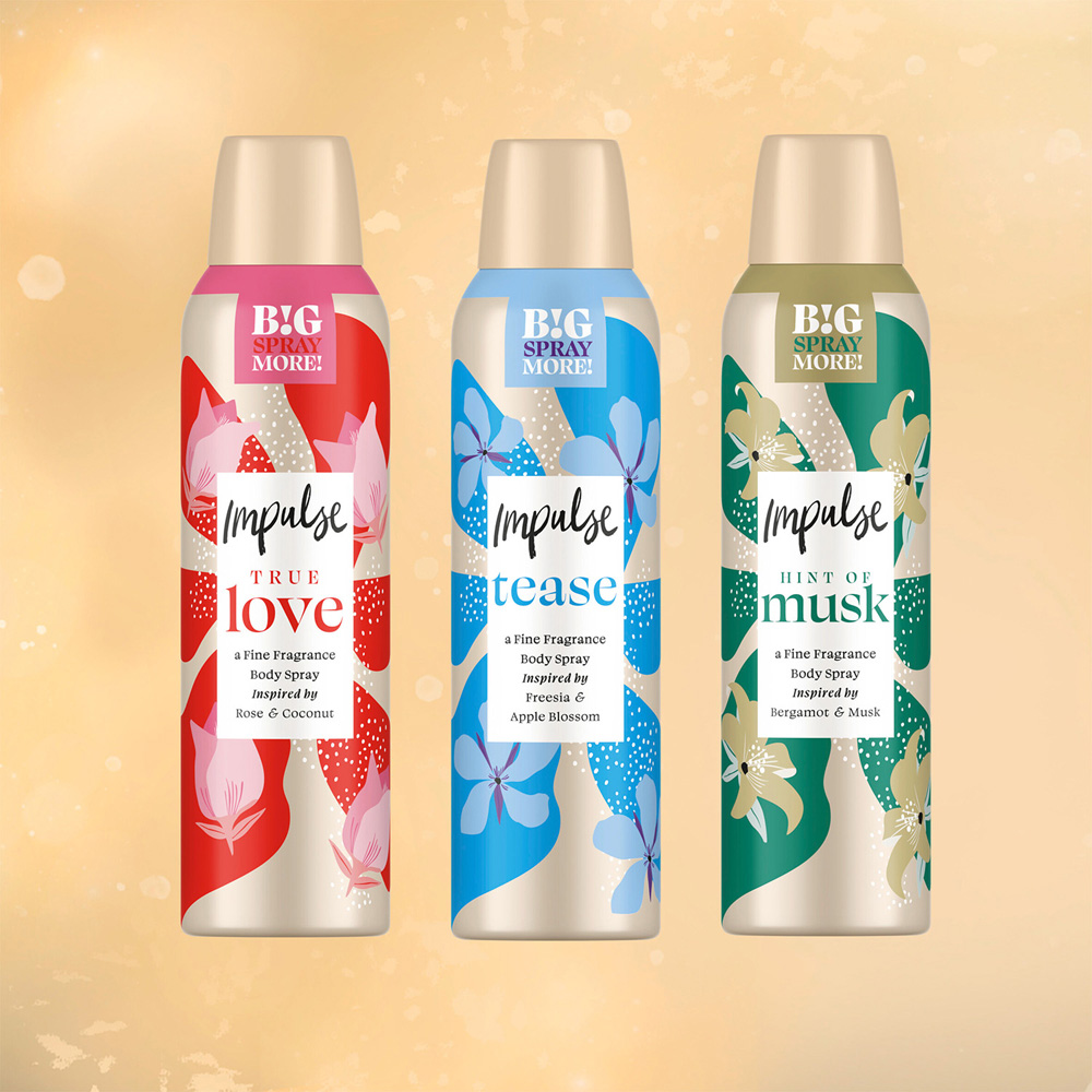 Impulse True Love Blend of Natural Scents Body Spray Deodorant 150ml 6 Pack Image 5