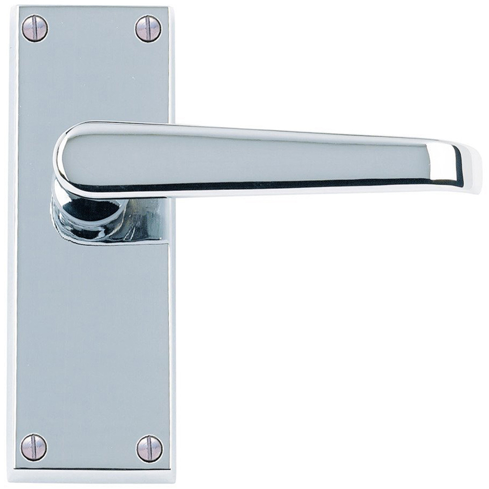 Golden Grace Victorian Polished Chrome Straight Lever Latch Handles Set 120 x 40mm 6 Pack Image
