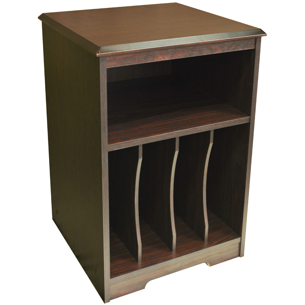Watsons Audio Walnut LP Record Vinyl Storage End Table Image 2
