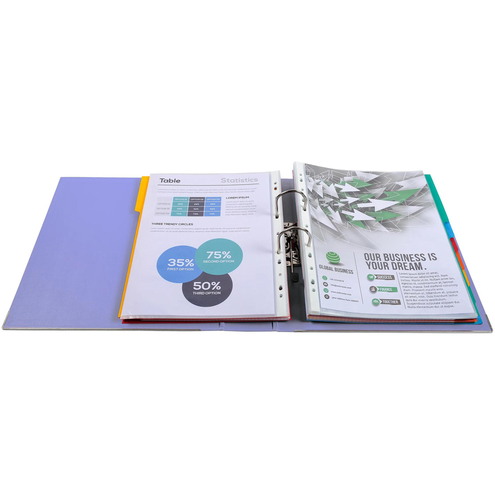 Exacompta PremTouch A4+ Lilac PP Lever Arch File 10 Pack Image 4