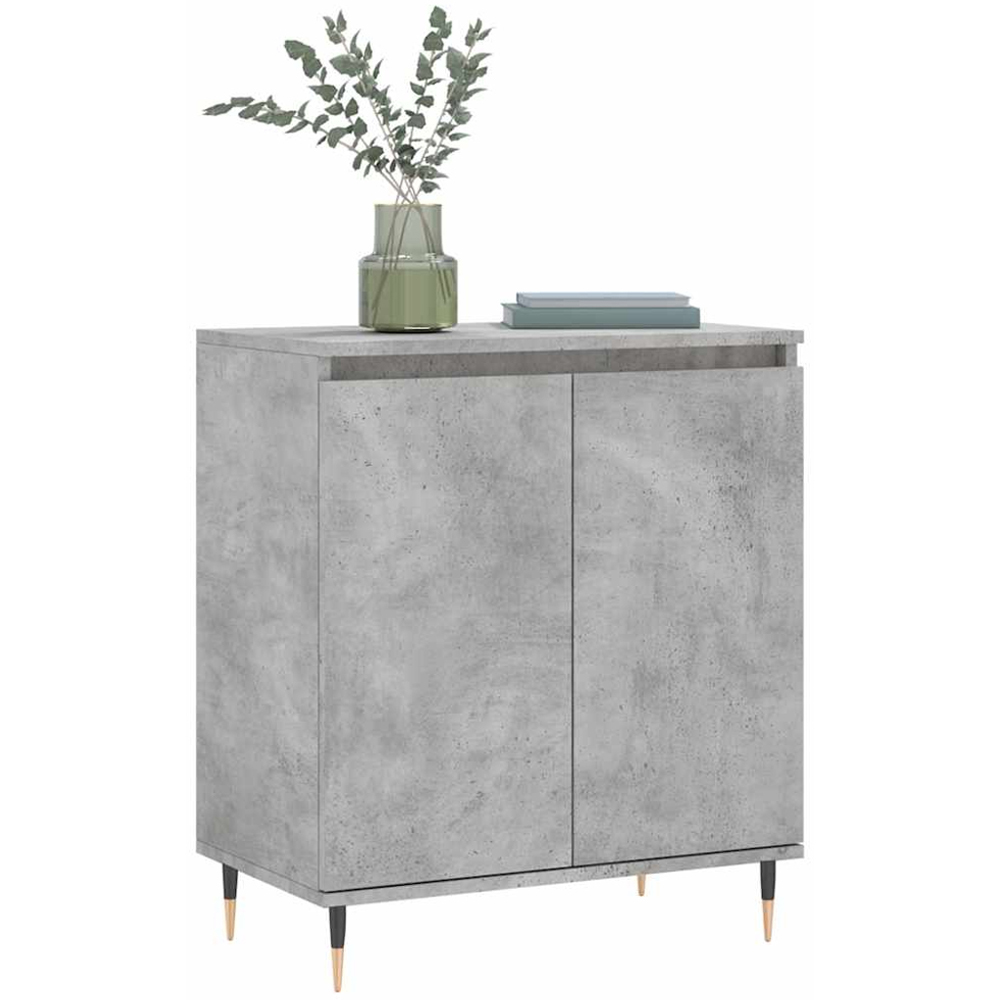 vidaXL 2 Door Concrete Grey Sideboard Image 3