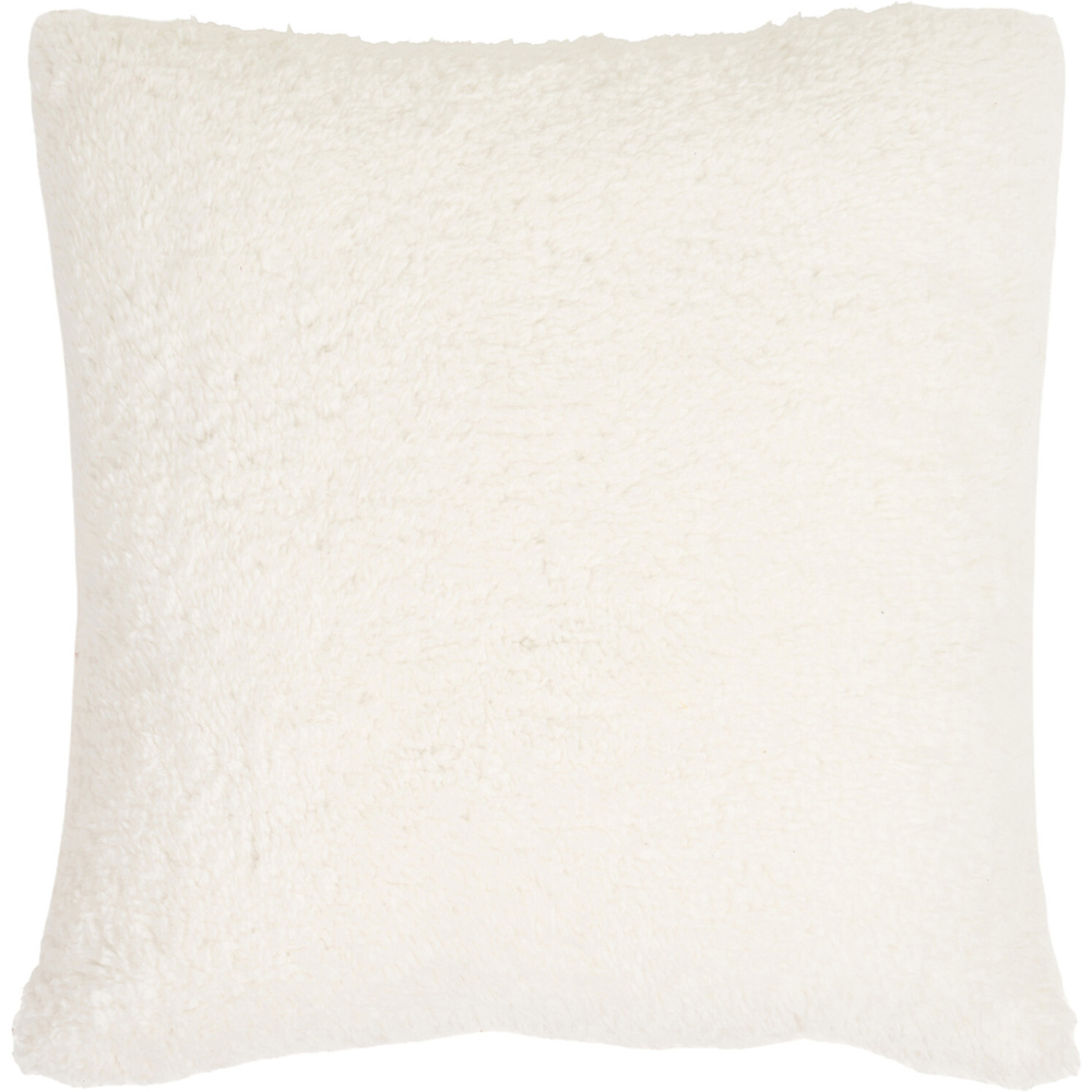 Gingerbread Man Embossed Fleece Cushion Natural Image 3