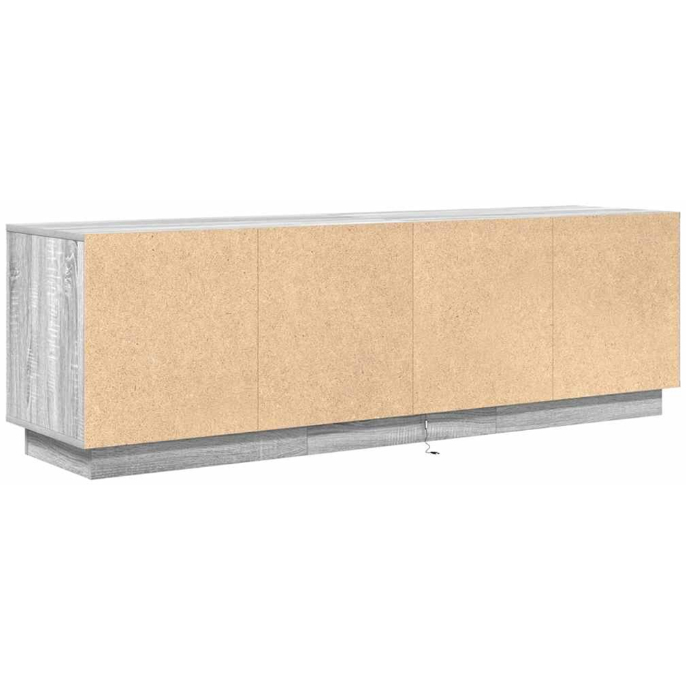 vidaXL 2 Door 2 Drawer Grey Sonoma TV Cabinet with LED Lights Image 8