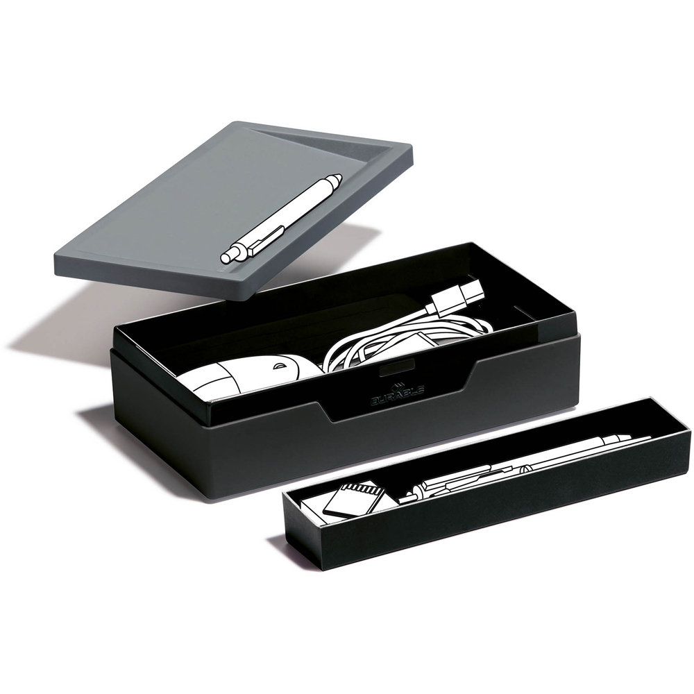 Durable Varicolor Grey Stationery Storage Box Image 4