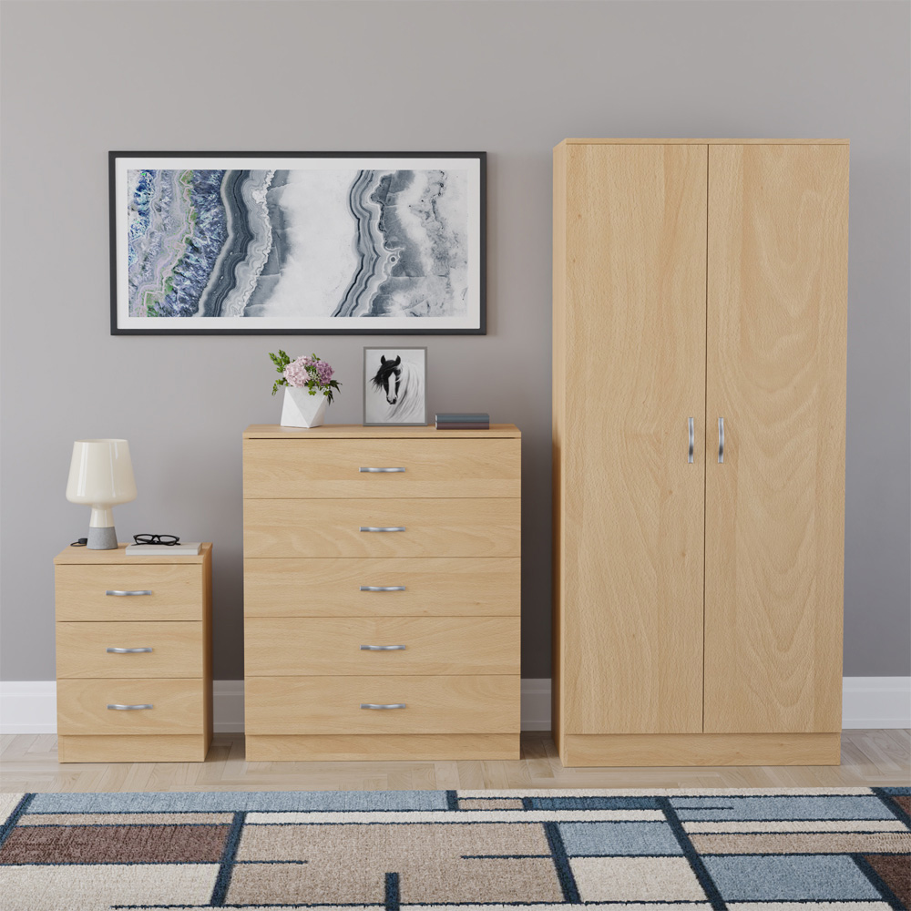 VIDA DESIGNS Riano Pine 3 Piece Bedroom Furniture Set Image 2