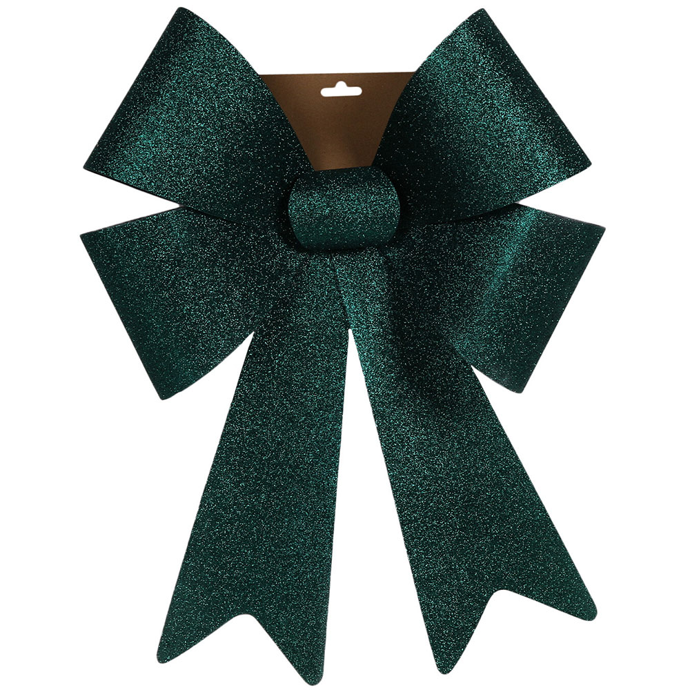 Emerald Green Glitter Bow XL Image