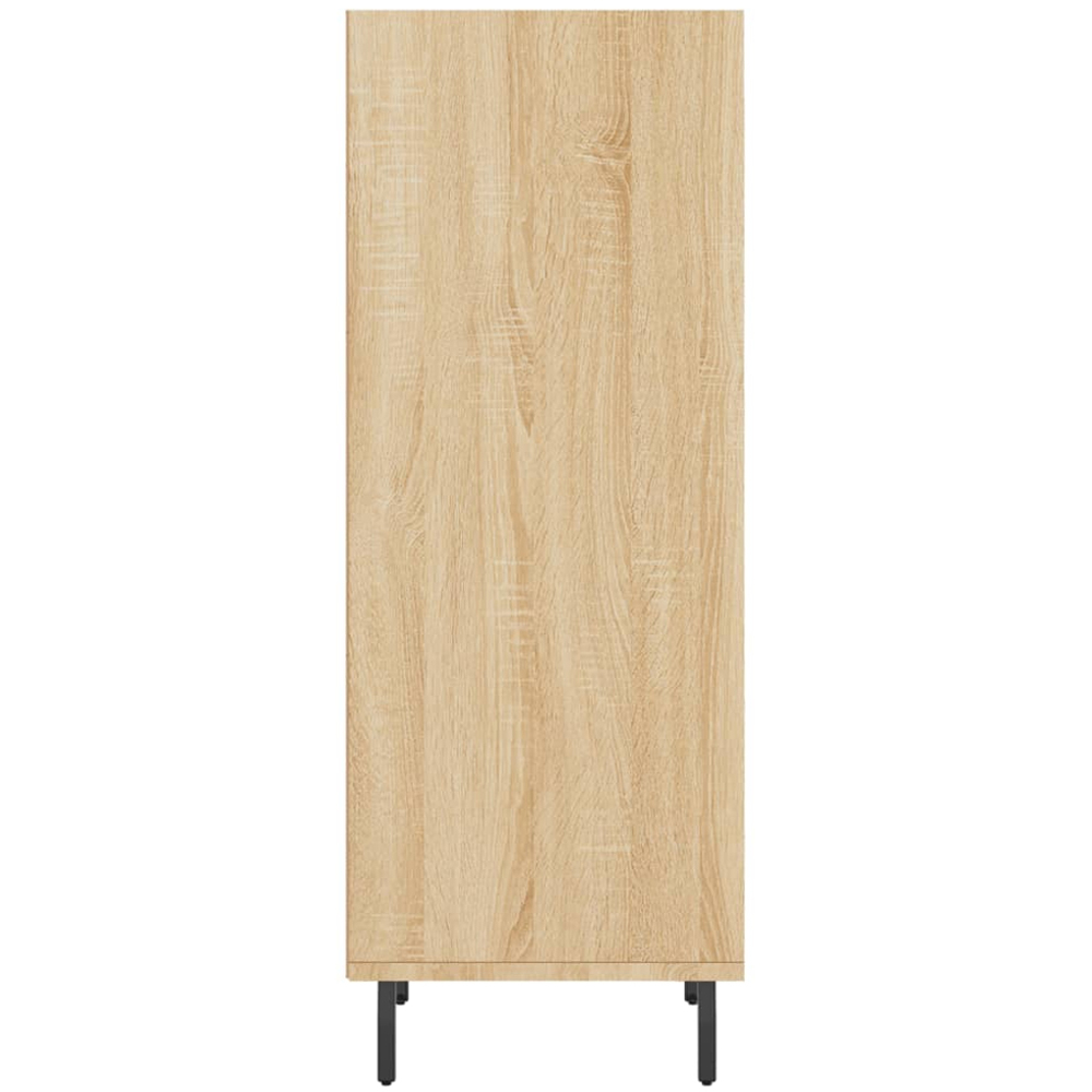 vidaXL 3 Open Shelf Sonoma Oak Sideboard with Metal Legs Image 5