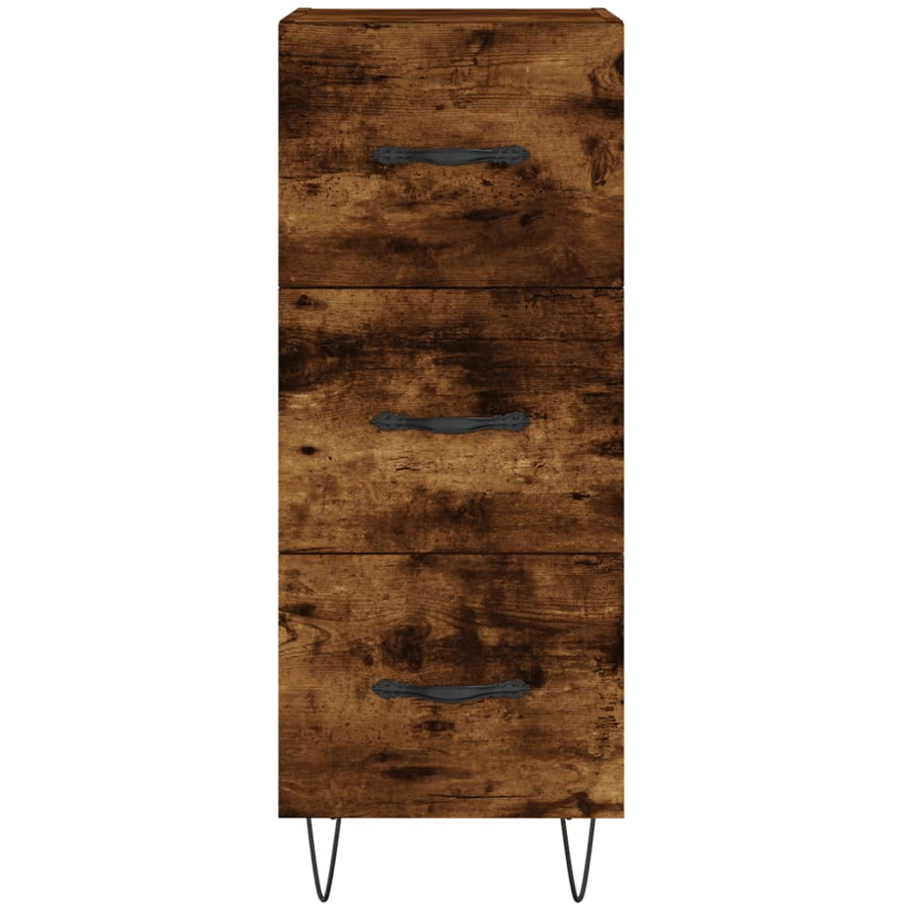 vidaXL 3 Drawer Smoked Oak Sideboard Image 6