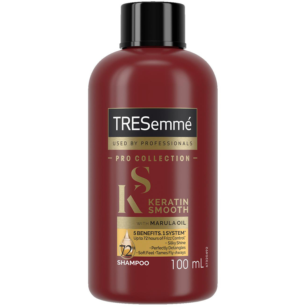 TRESemme Keratin Smooth Marula Oil Frizzy Hair Shampoo 100ml 12 Pack Image 2