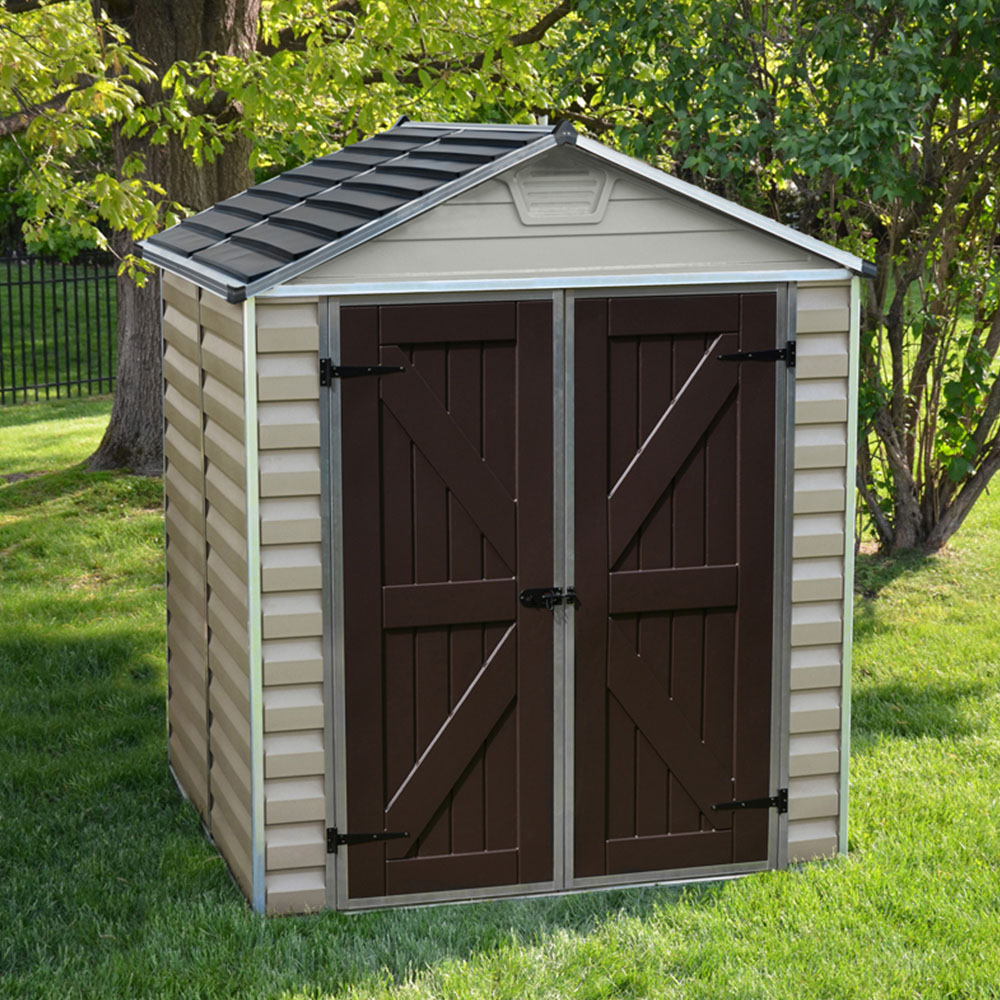 Palram Canopia SkyLight 6 x 5ft Double Door Tan Shed Image 2