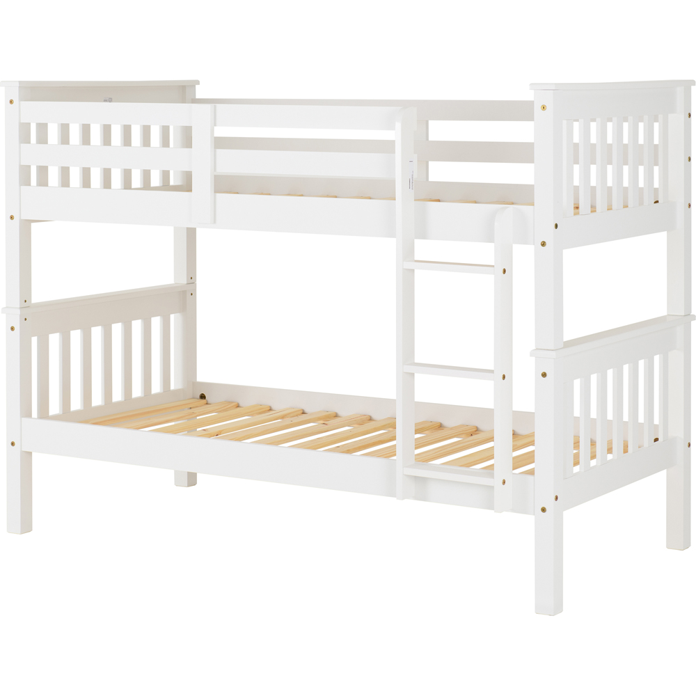 Seconique Neptune Double Sleeper White Bunk Bed Image 2
