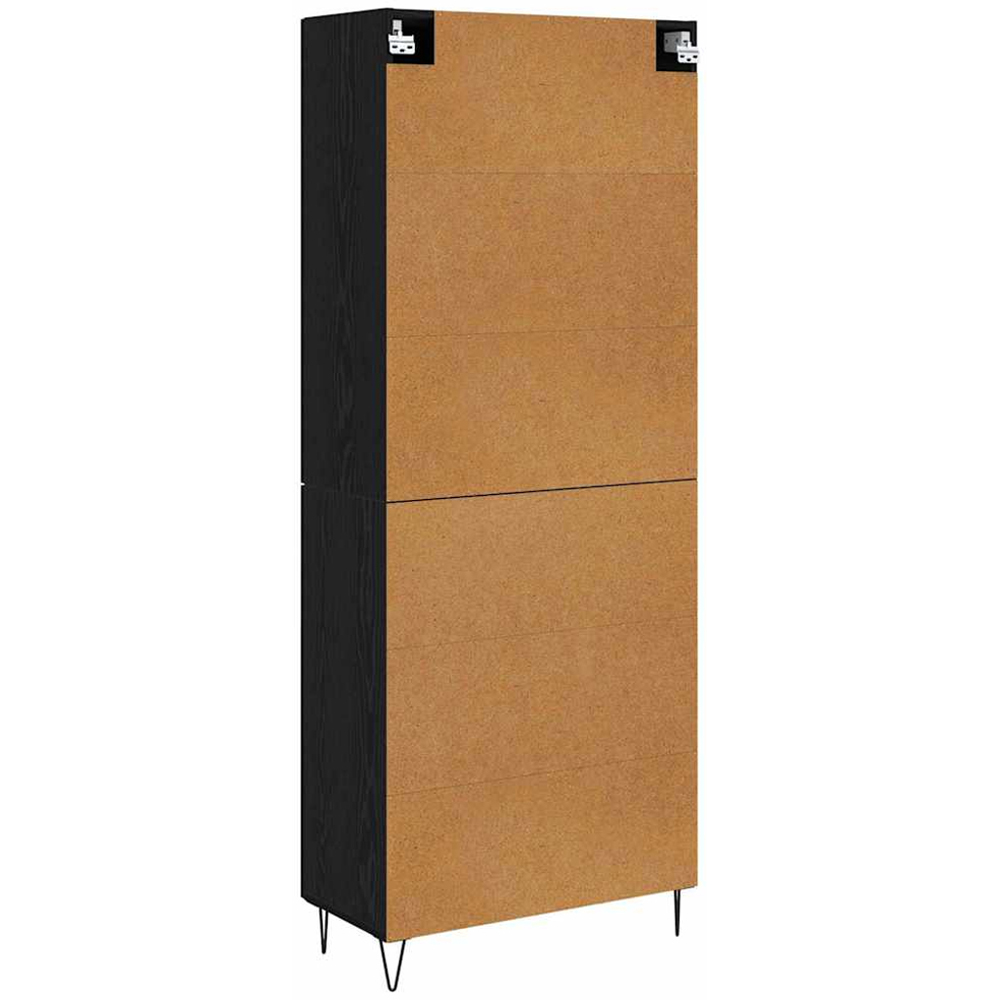 vidaXL 4 Door Black Oak Sideboard Image 9