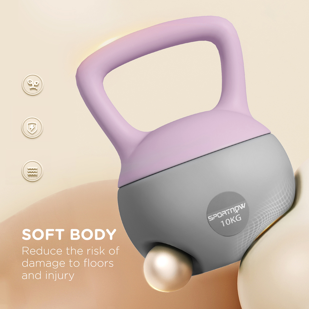SPORTNOW Purple and Grey Kettlebell 10kg Image 6