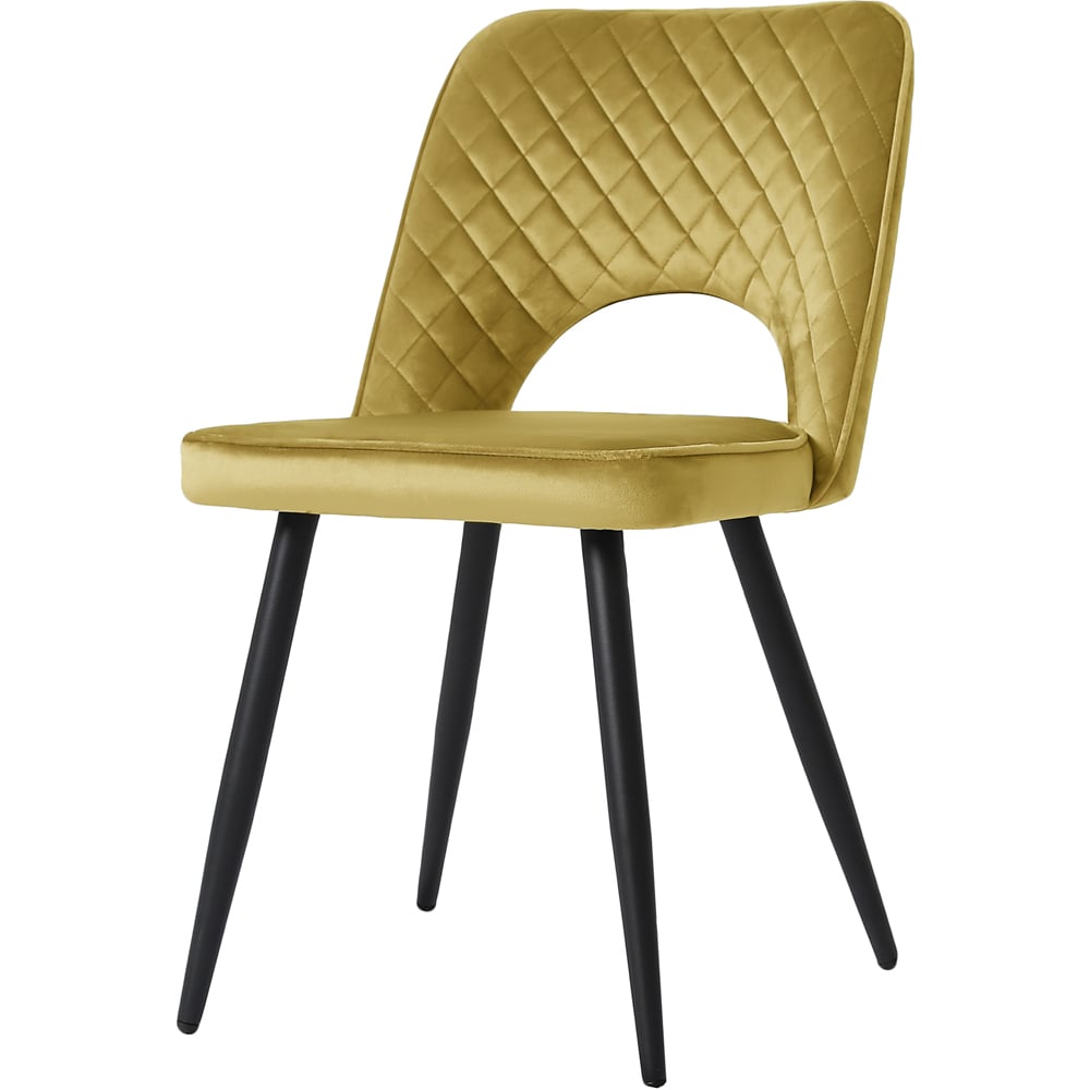 Metis Set of 2 Olive Yellow Dining Chair Image 3