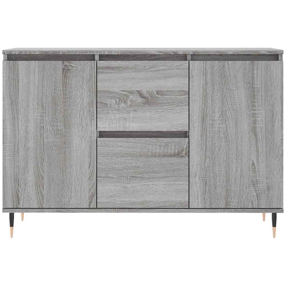vidaXL 2 Door 2 Drawer Grey Sonoma Sideboard Image 5