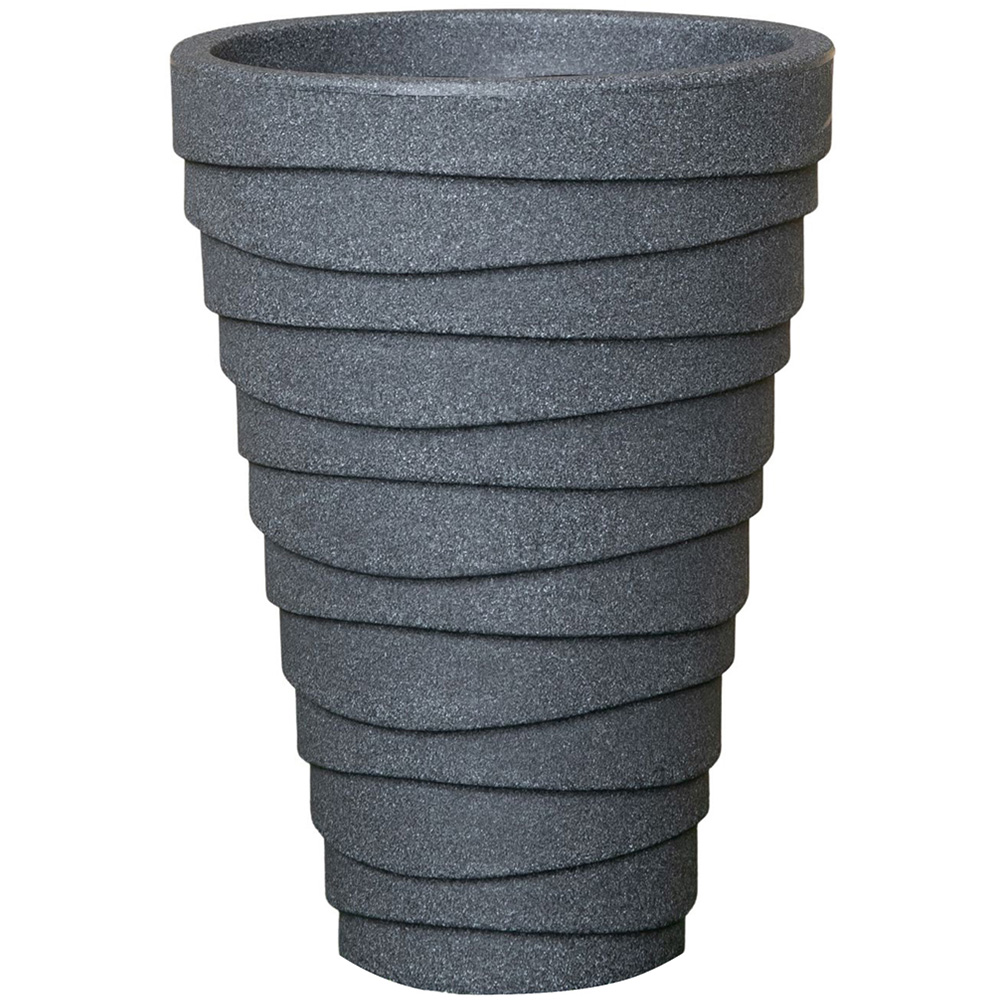 Samuel Alexander Dark Grey Plastic Trojan Garden Plant Pot 33 x 48cm Image 1