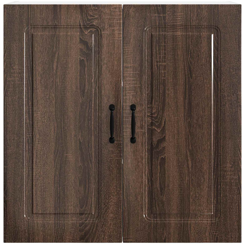 vidaXL 2 Door Brown Oak Kitchen Wall Cabinet Image 4