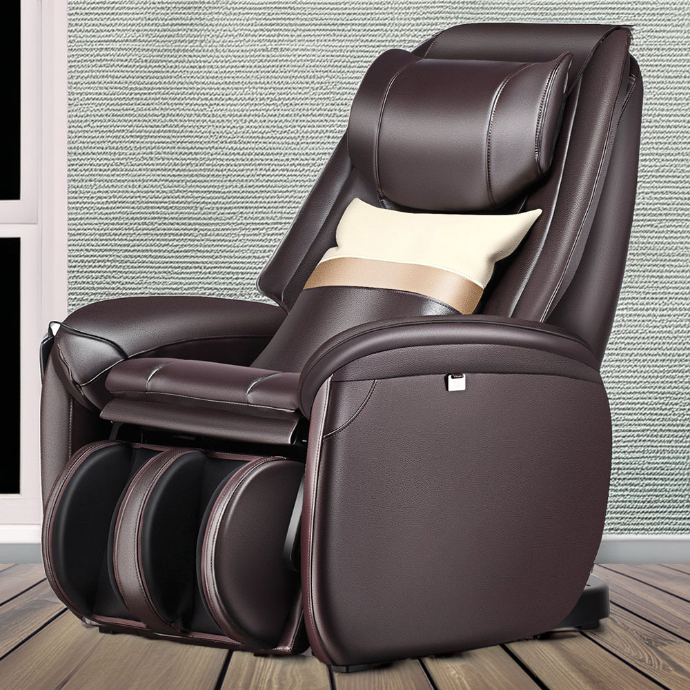 Costway Brown 3D Zero Gravity Massage Chair with Full Body Massage and Back Heater Image 1