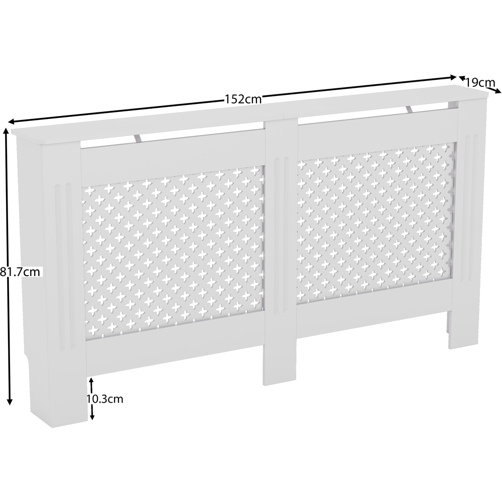 VIDA DESIGNS Oxford White Radiator Cover Large Image 7