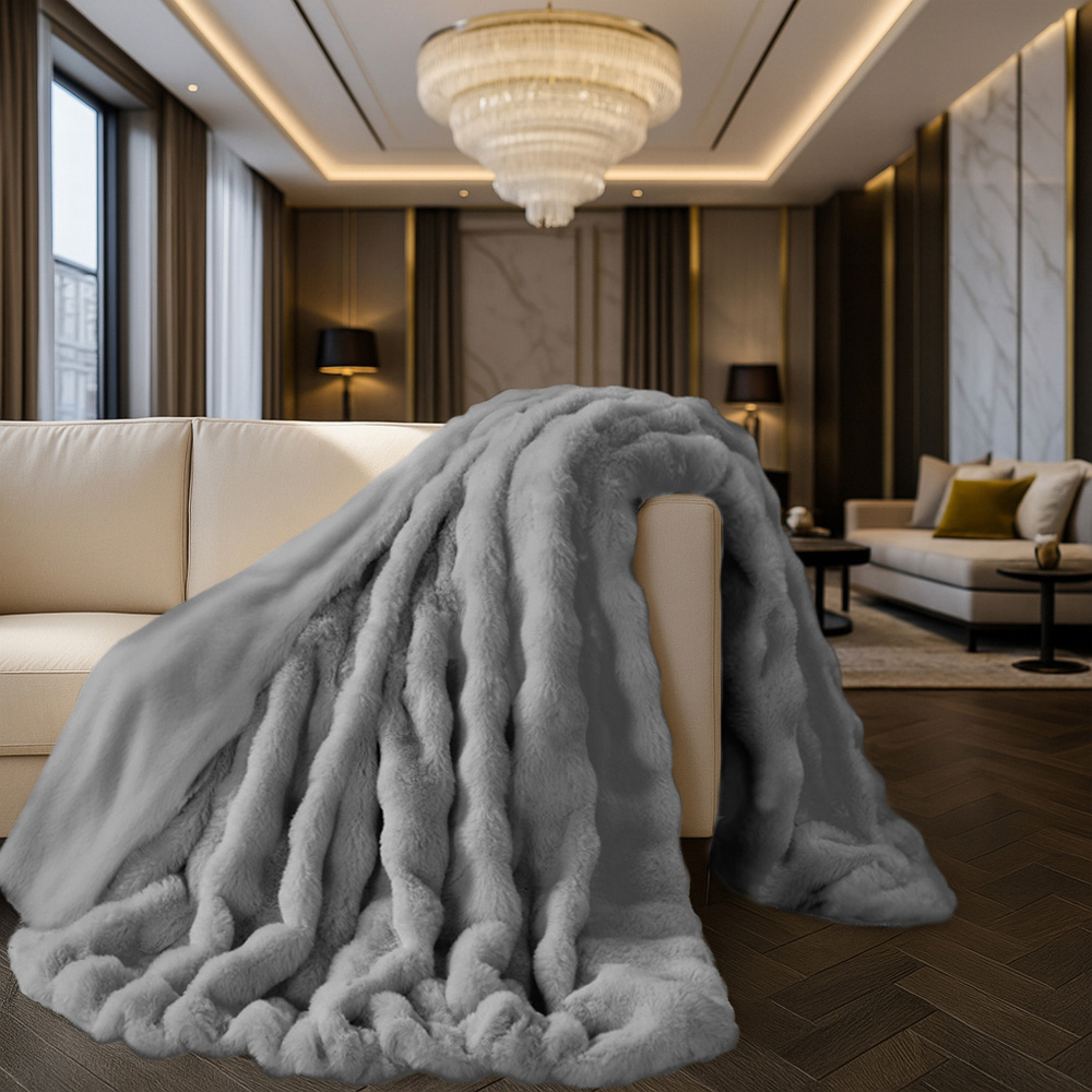 Sweet Dreams Silver Alpine Throw 200 x 240cm Image 2