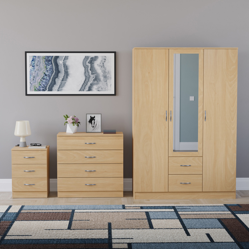 VIDA DESIGNS Riano Pine 3 Piece Bedroom Furniture Set Image 2
