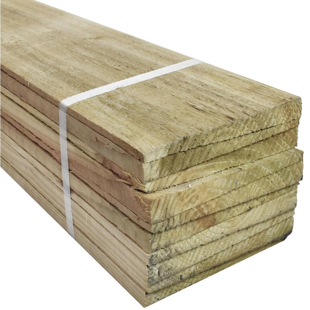 Snowdon Timber Pressure Treated Garden Feather Edge Fence Board 2.4m x 125 x 11mm 10 Pack Image 2