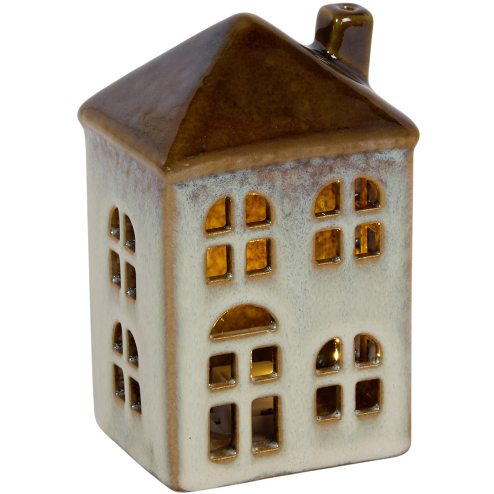 Set of 4 LED Reactive Glaze House Decorations Image 3