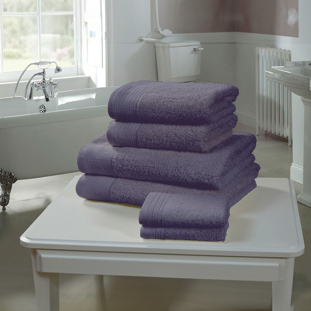 Rapport Home Chatsworth Super Soft and Absorbent Cotton Blue Bath Sheet Image 2