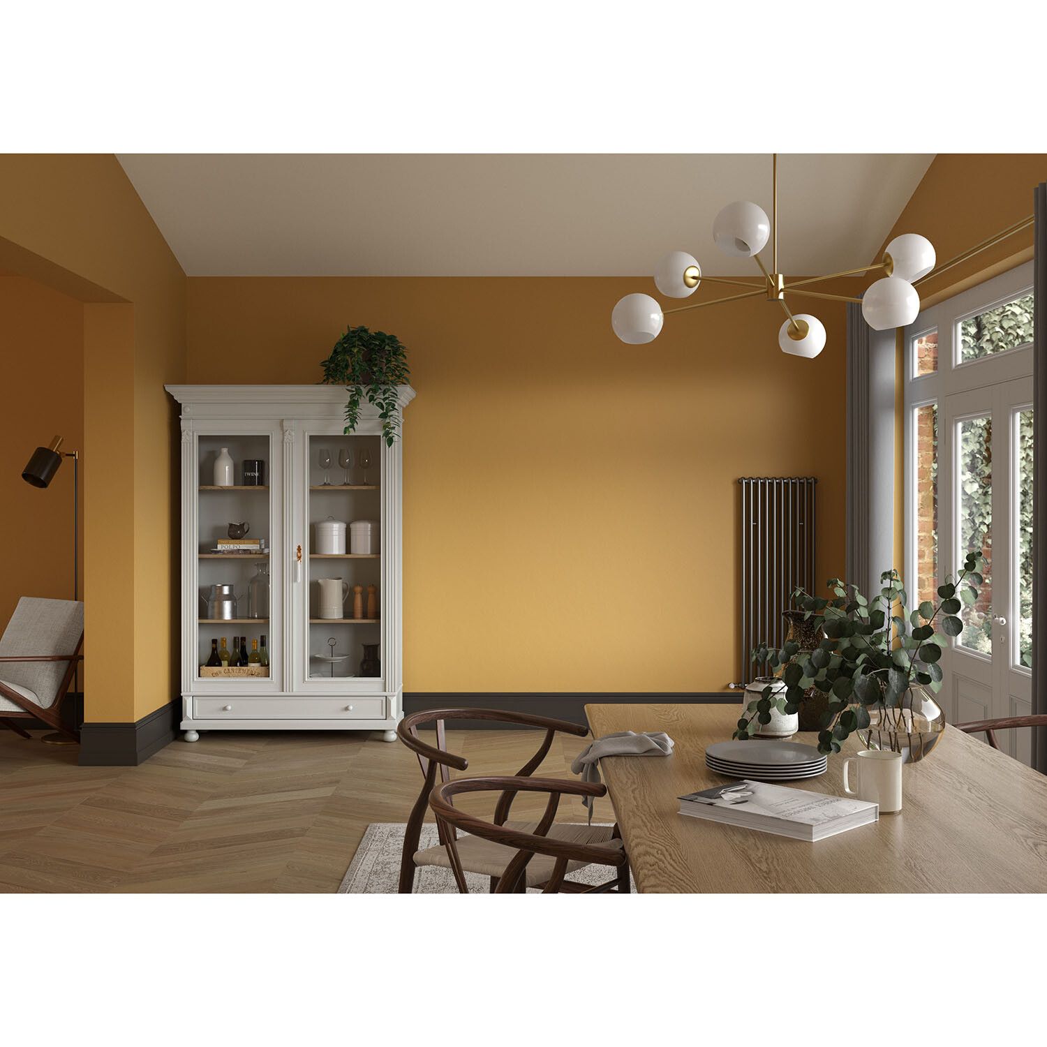 Dulux Heritage Walls and Ceilings Brushed Gold Velvet Matt Emulsion Paint 2.5L Image 9