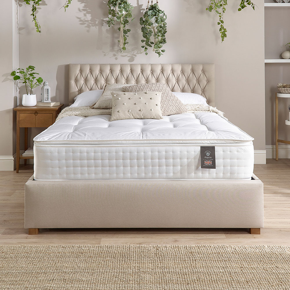 Aspire Small Single Natural Pillow Top Pocket Mattress Image 3