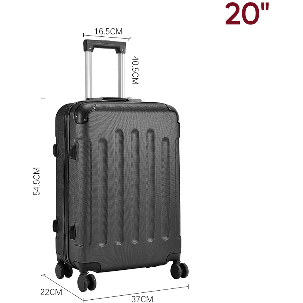 H&O Direct 20 inch Black ABS Hardshell Suitcase Image 5