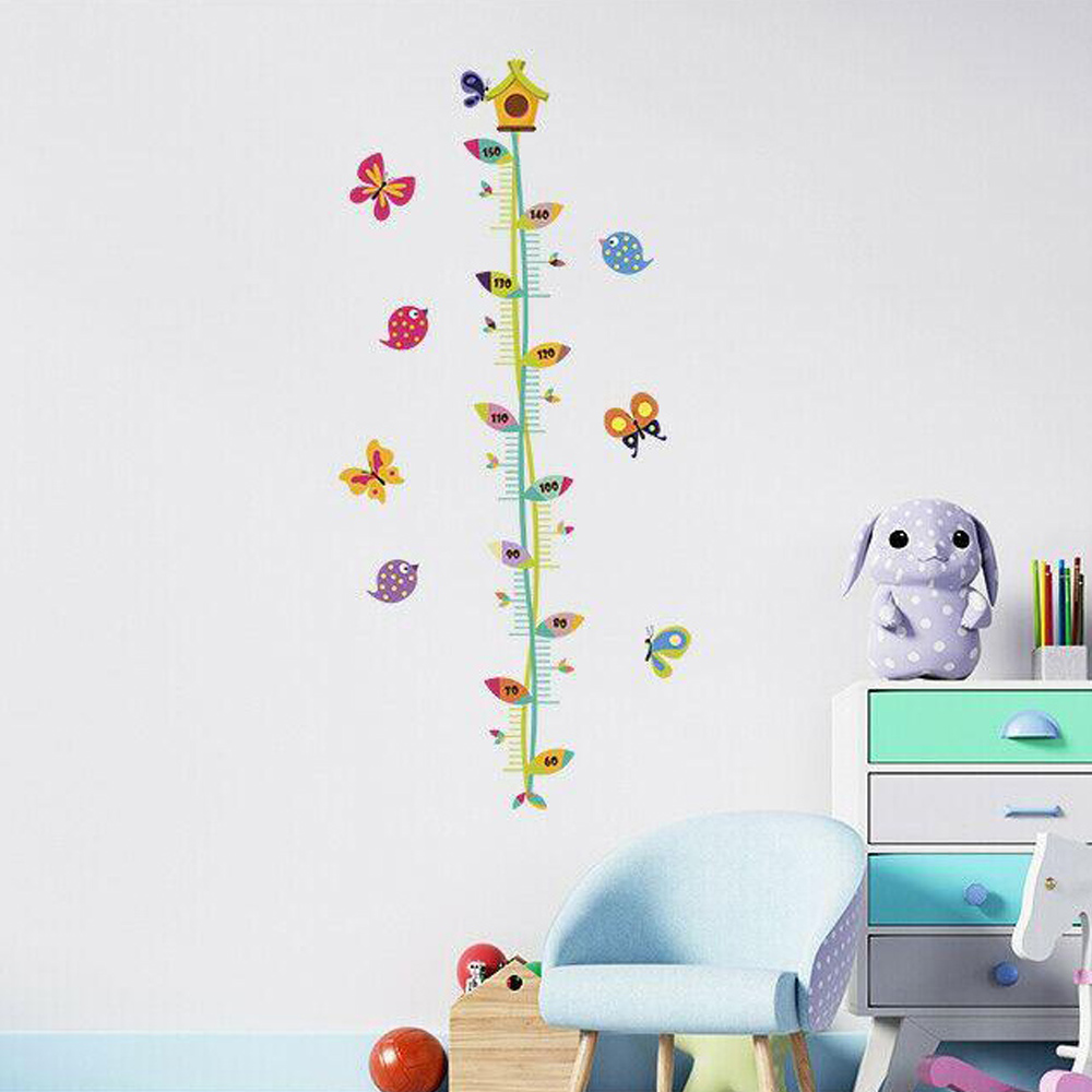 Walplus Kids Birds and Insects Height Measure Self Adhesive Wall Stickers Image 1