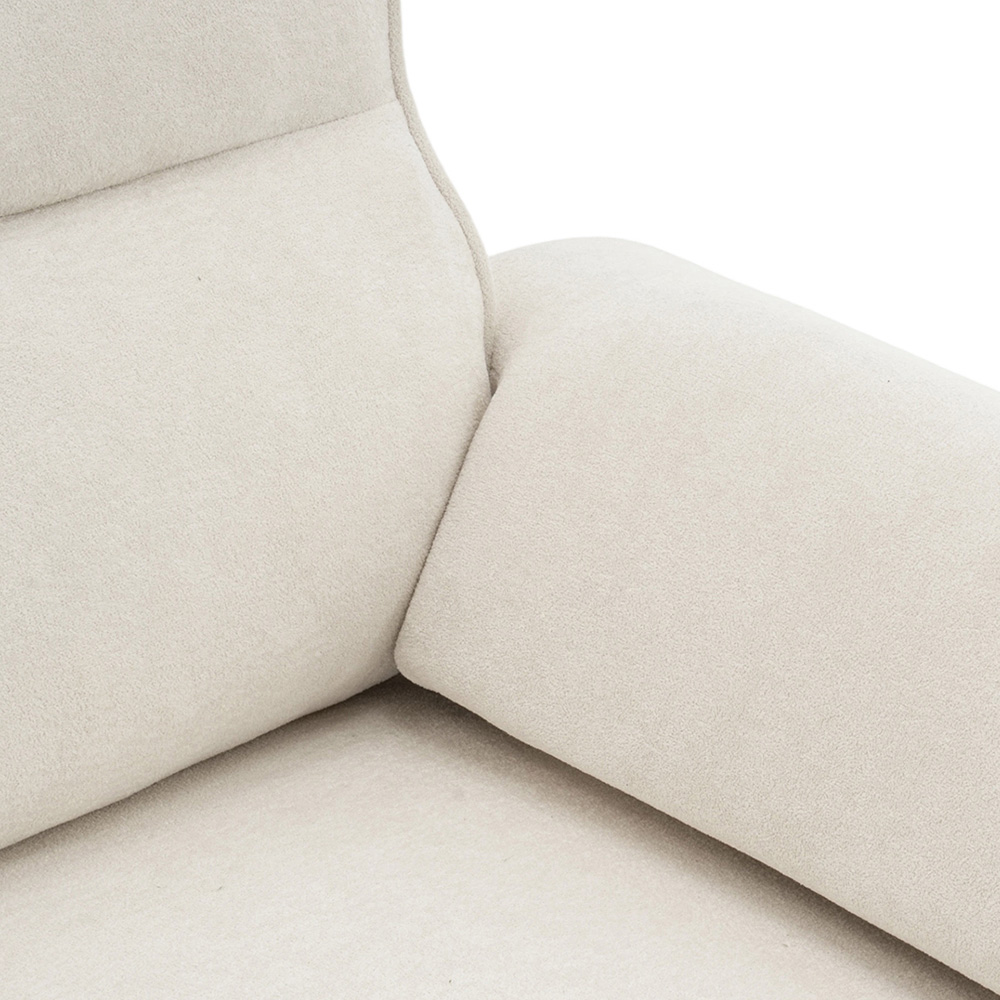 Living and Home 2 Seater White Chenille Sofa Image 3