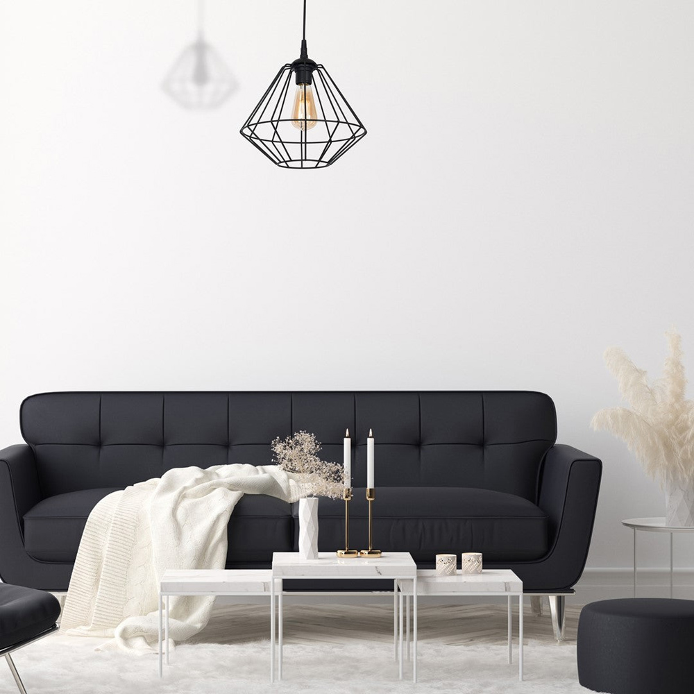 Milagro Colin Black Pendant Lamp 230V Image 4