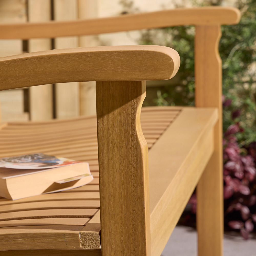 Rowlinson Hemsway 2 Seater Natural Garden Bench Image 7
