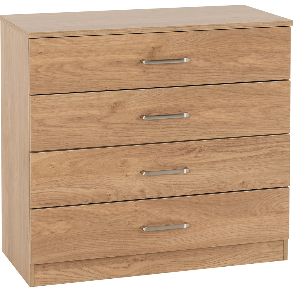Seconique Dakota 4 Drawer Oak Effect Storage Chest Image 2