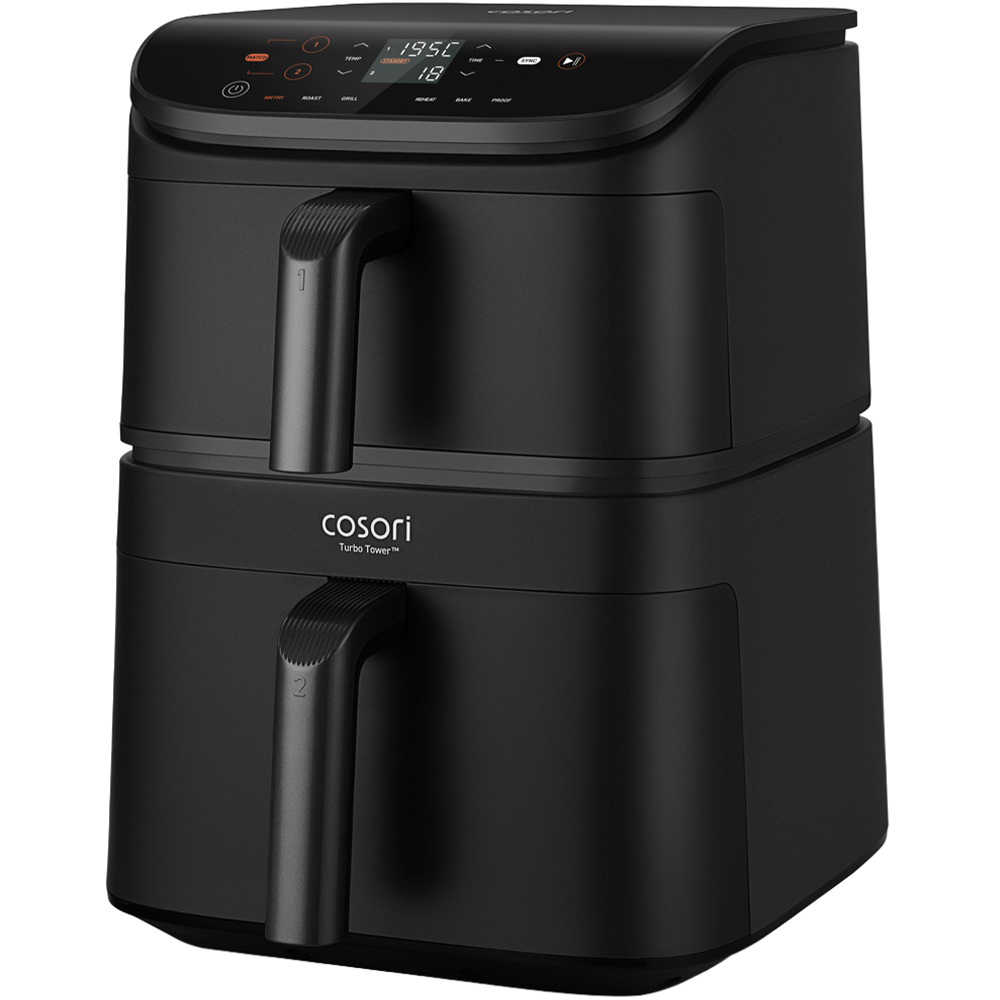 Cosori CAF-DC121-AUKR 6-in-1 Black Turbo Tower 10.8L Air Fryer Image 1