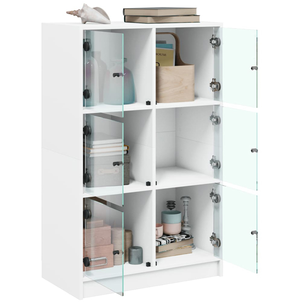 vidaXL 6 Door White Narrow Highboard Image 4