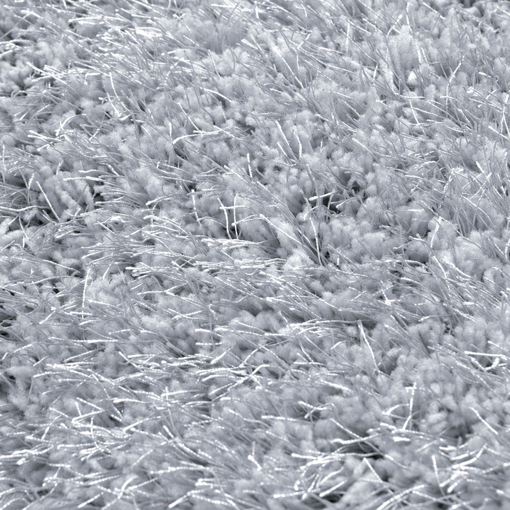 Portland Urco Boston Silver Plain Shaggy Rug 60 x 110cm Image 3