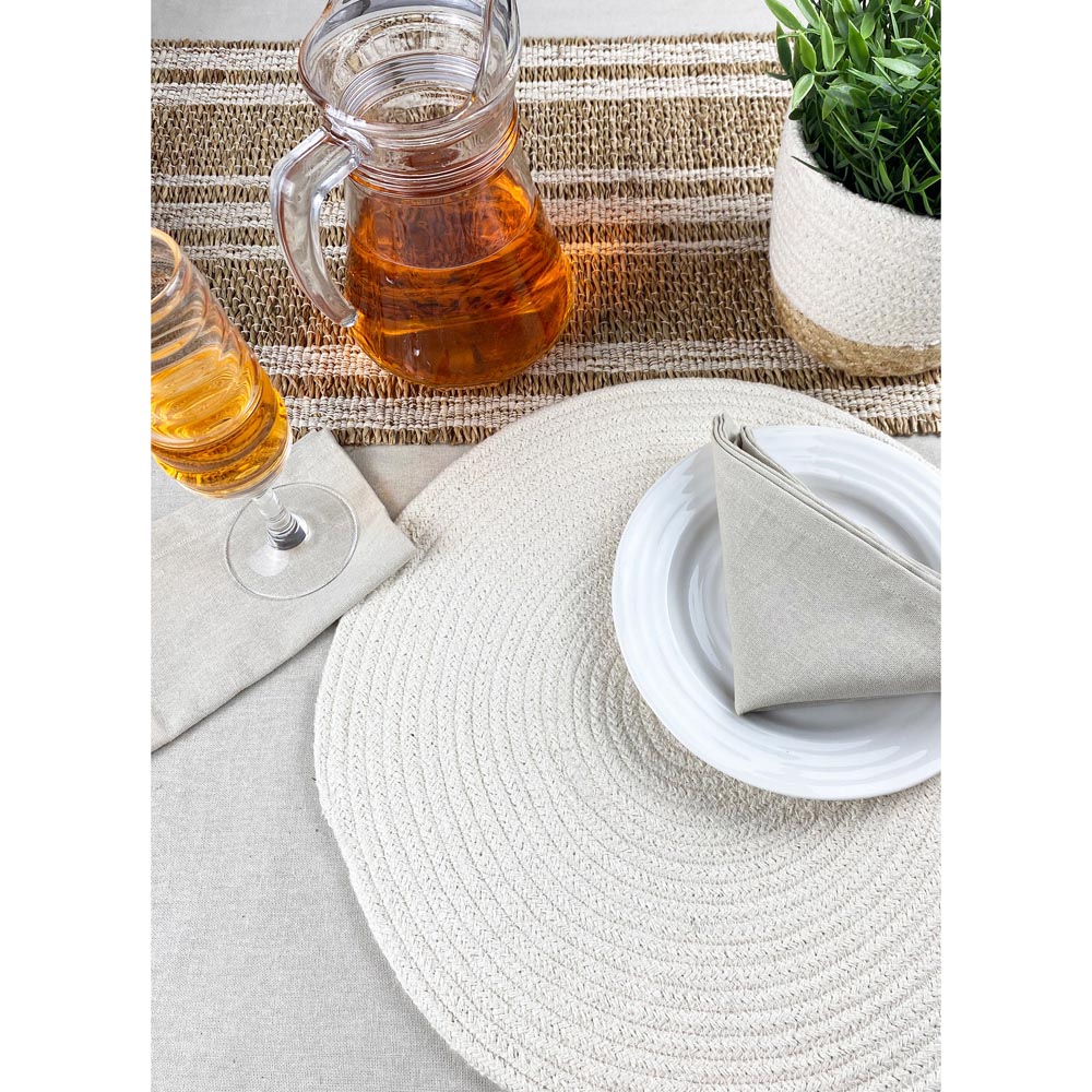 Tweed 2 Pack Cream Cotton Placemats Image 2