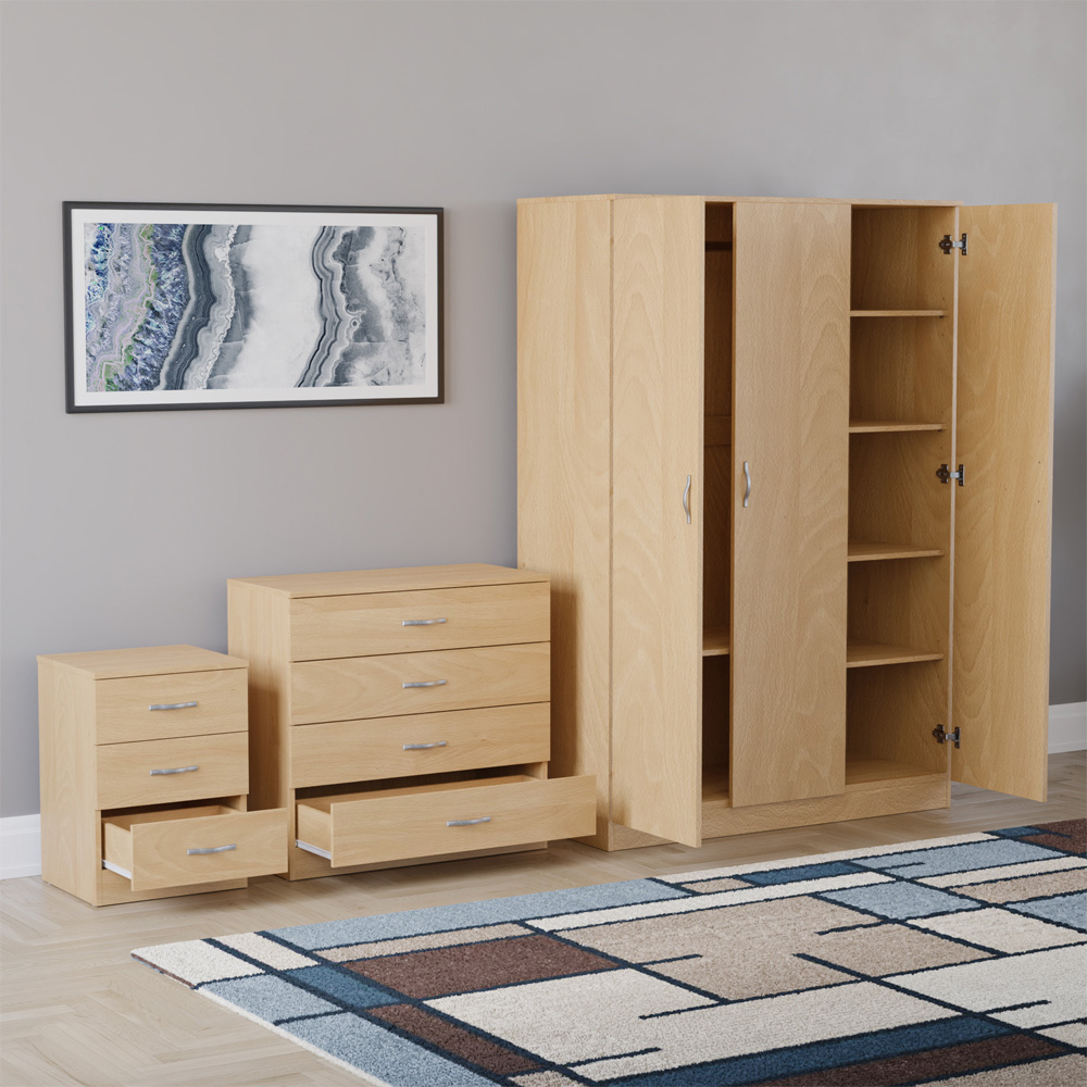 VIDA DESIGNS Riano Pine 3 Piece Bedroom Furniture Set Image 4