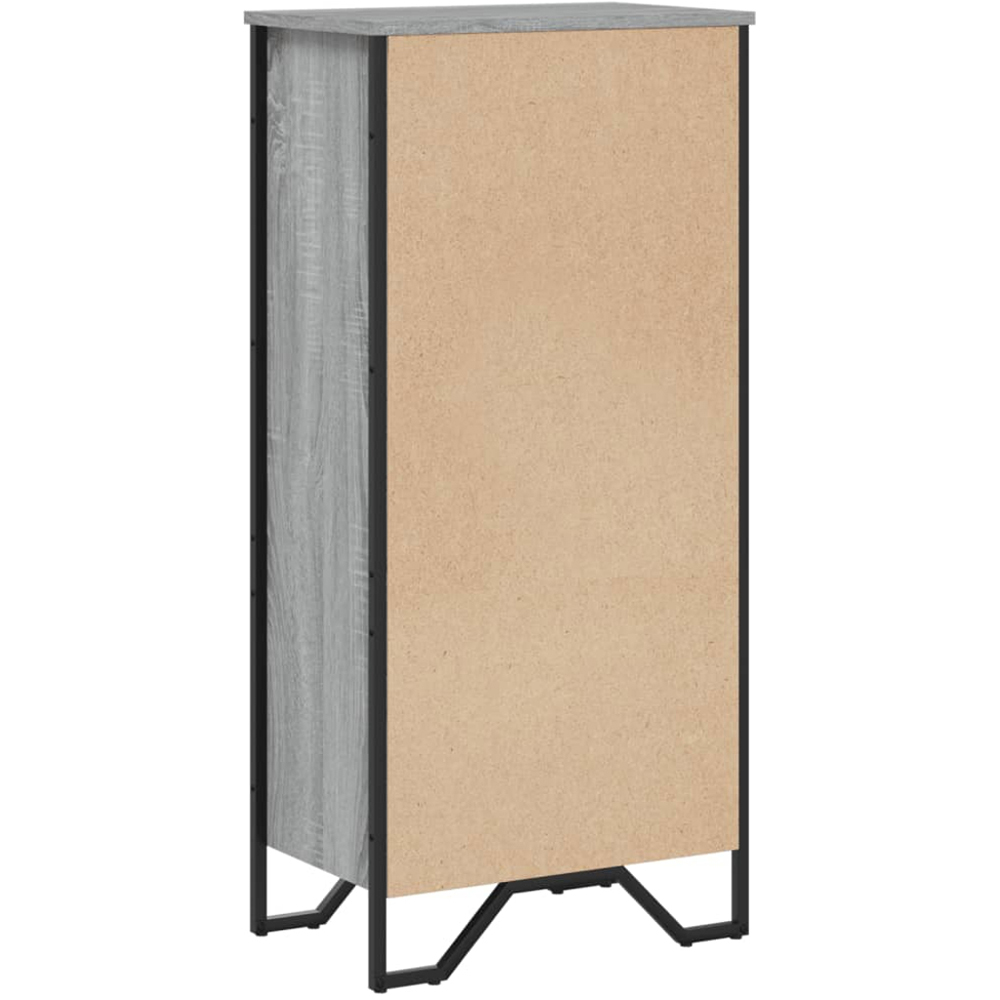 vidaXL 3 Shelf Grey Sonoma Bookcase Image 3