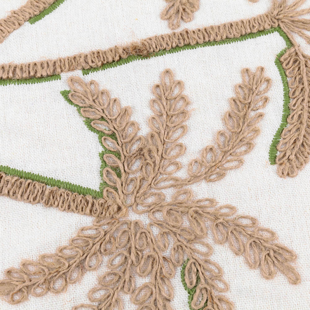 furn. Green Palm Embroidered Polyester Filled Cushion 45 x 45cm Image 5