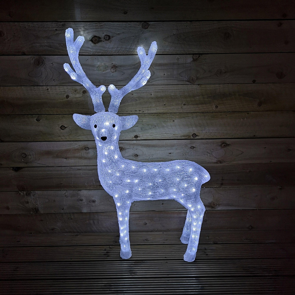 Samuel Alexander Acrylic Standing Reindeer LED Outdoor Christmas Decoration 115cm Image 6